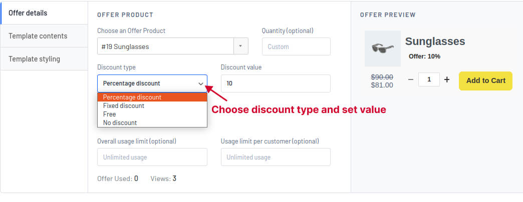 Different Discount Types for Upsells