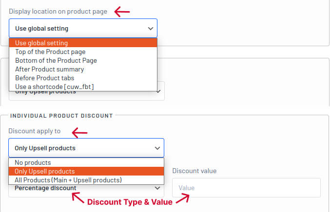 Discounts for One-Click Upsell Offers on a Woo Product Page