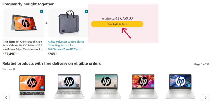 Displaying One-Click Upsell Offer on Amazon Product Page