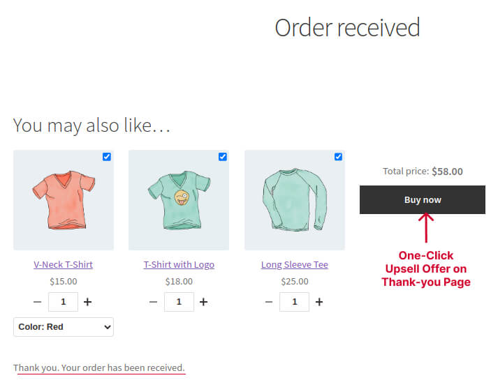 Showing One-Click Thank-you Page Upsell Offer