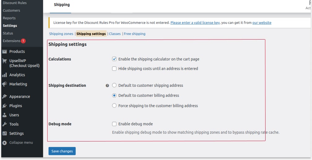  Enable Shipping Settings