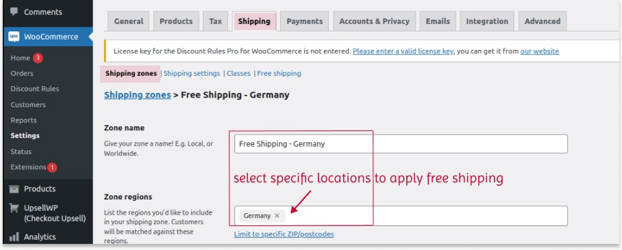 Scenario 1: Selecting Locations in Default Settings