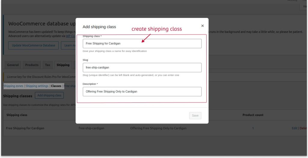 Scenario 4: Creating a Shipping Class Using the Default Feature