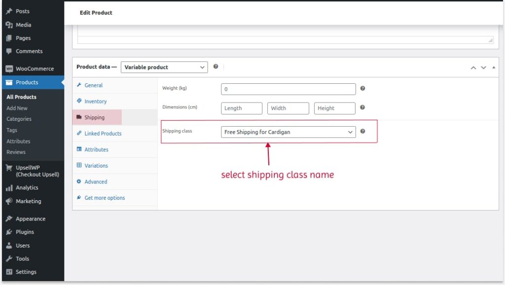 Scenario 4: Setting free shipping for specific products Using the Default Feature