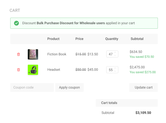 user role based discounts