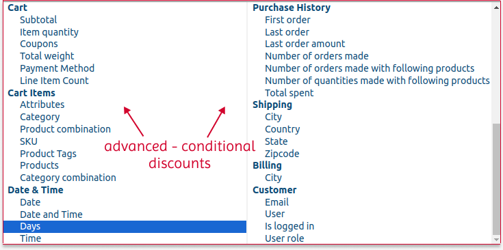 Advanced Discounts in Discount Rules Plugin