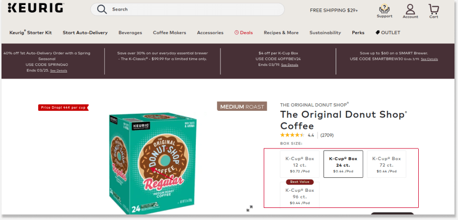 Bulk discount by Keurig