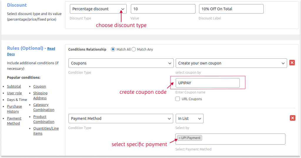  Creating a Coupon in WooCommerce Based on Specific Payment Method