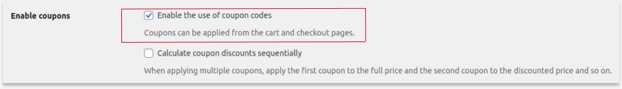 Enable Coupons in WooCommerce