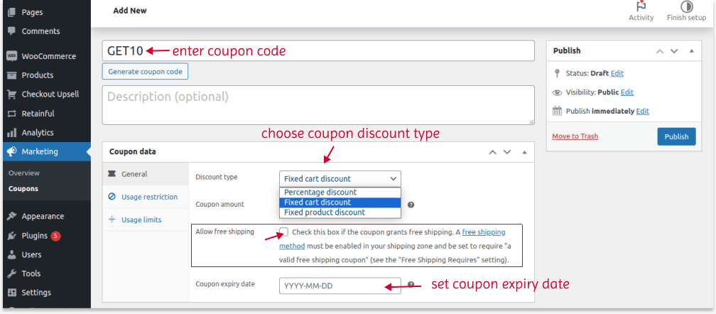 Enable Default Coupon Feature in WooCommerce