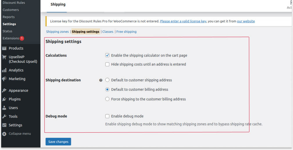  Enable Shipping Settings
