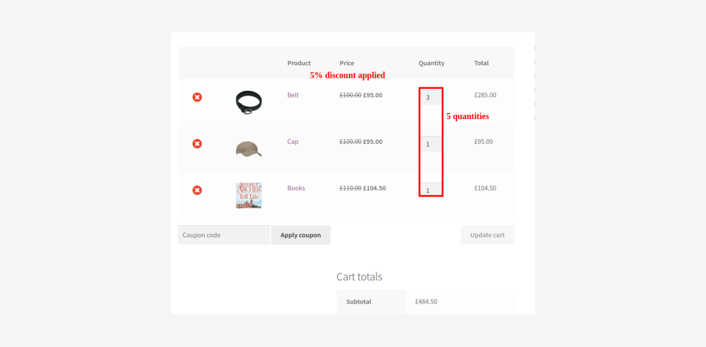 Bulk discounts tiered discounts on all products