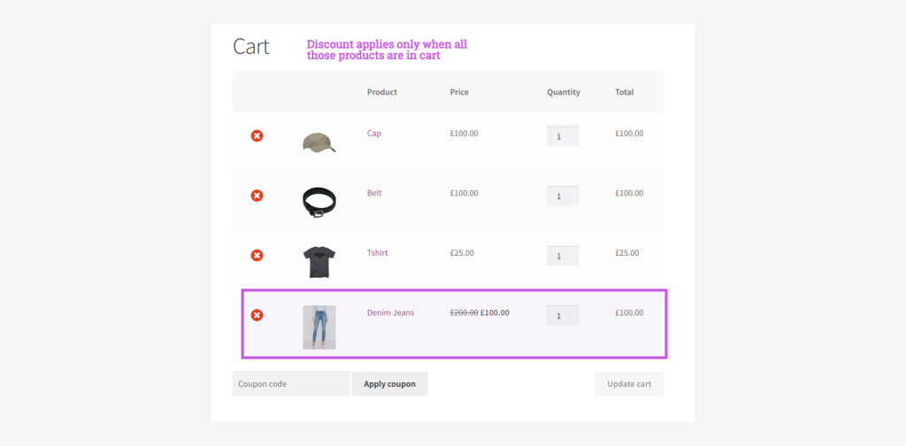 Dependant products storeview
