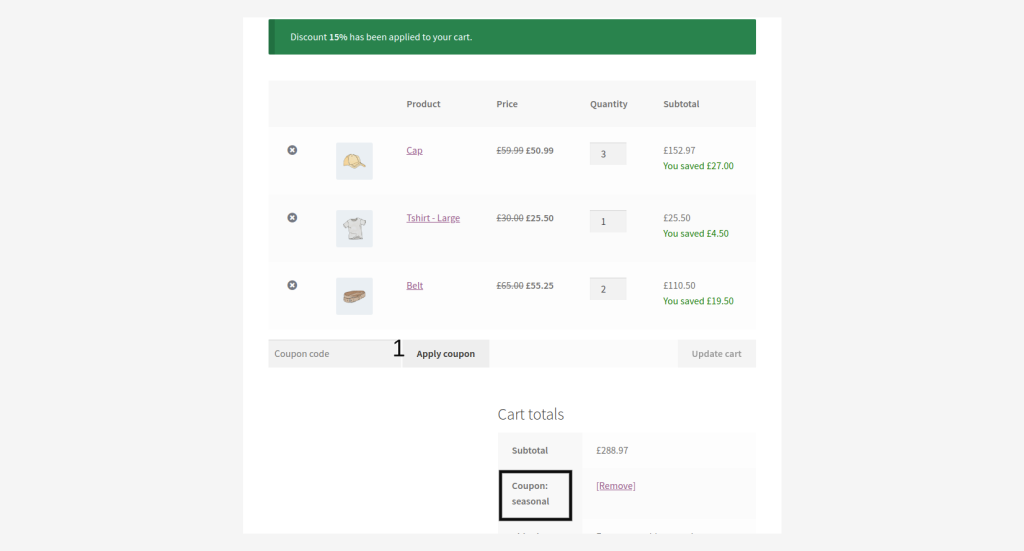 Price rule discount coupon storewide