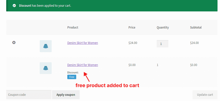 Adding gift products to specific customer roles’ cart