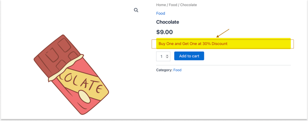 Displaying customized offer messages on product pages