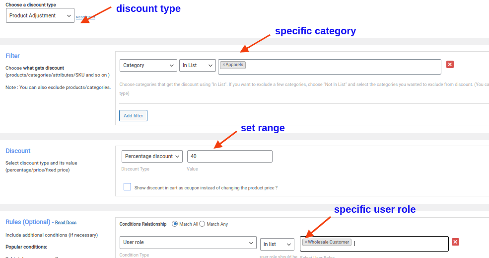 Creating Category Discounts For Specific User Roles