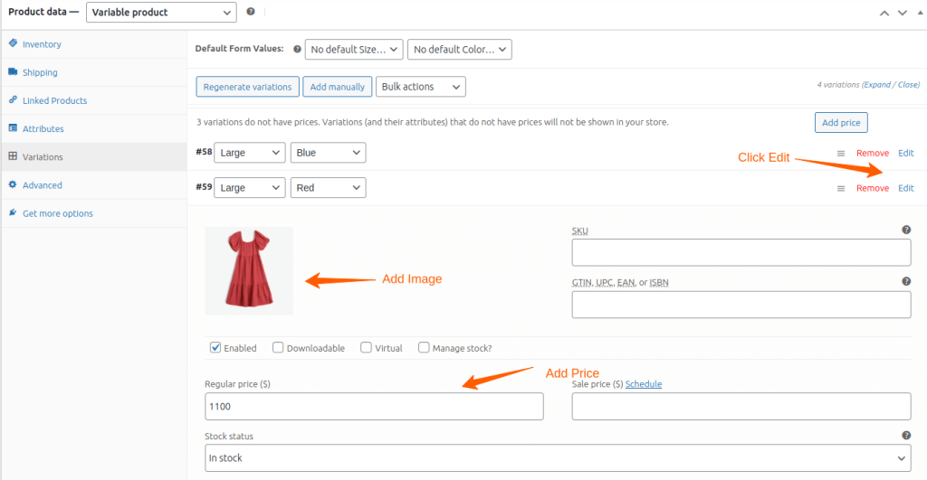 Set WooCommerce Variable Pricing