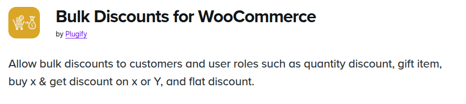Bulk Discounts for WooCommerce