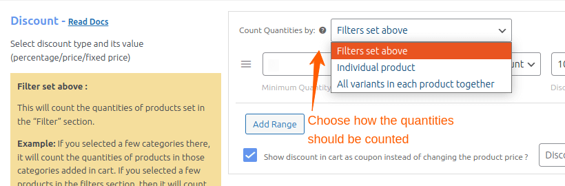 Choose Count Type