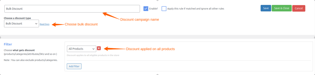 Create Bulk Discount Rule