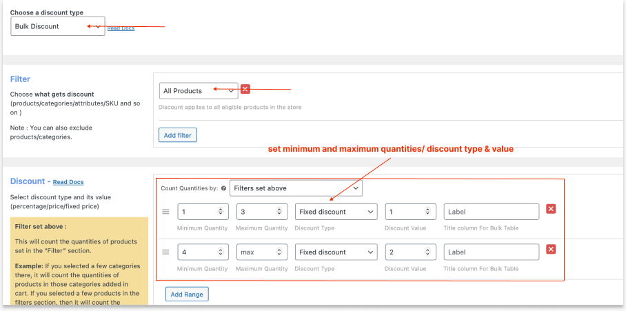 Creating a bulk purchase discount with a specific amount off
