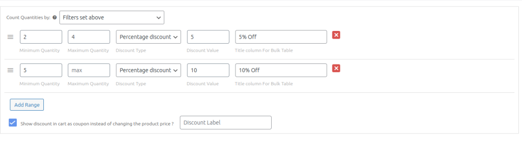 Tiered pricing in WooCommerce