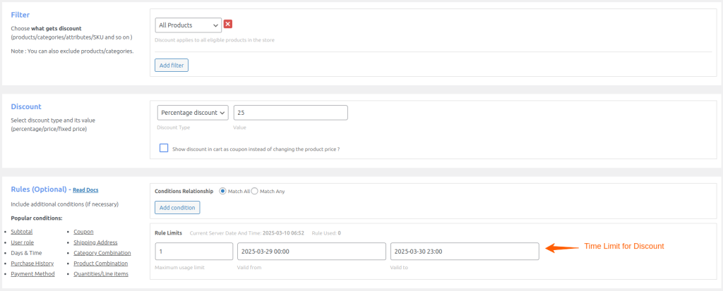 Time-Based Dynamic WooCommerce Discount