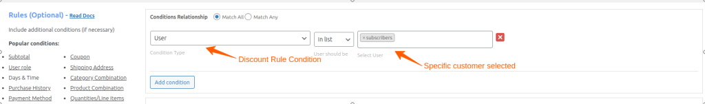 User Specific Bulk Discounts
