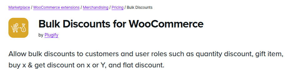 WooCommerce Bulk Discount Plugin