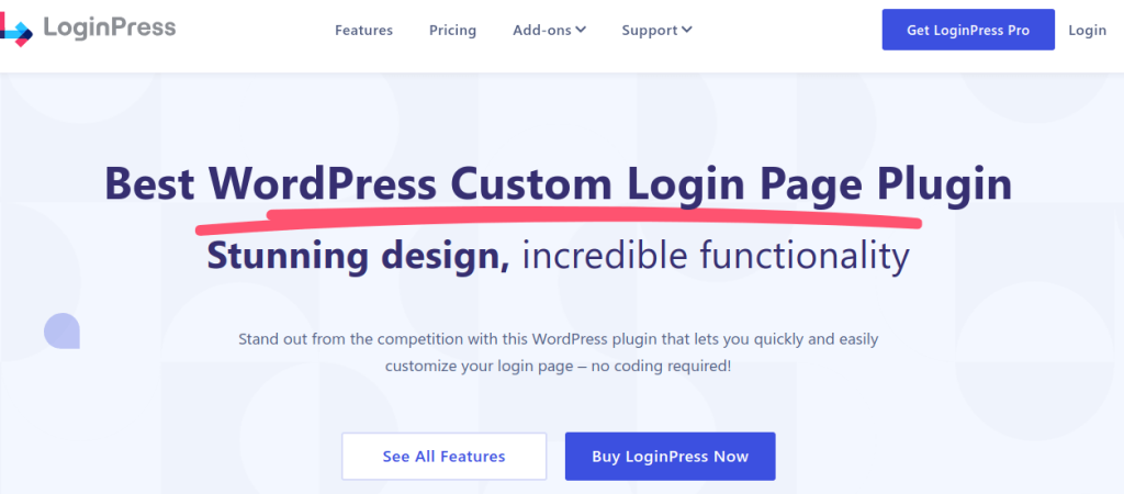 Homepage of LoginPress WooCommerce login page plugin
