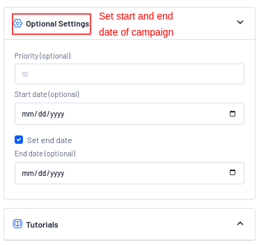 Optional setting in campaign
