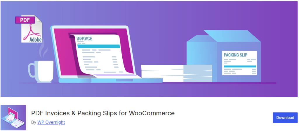 Product page of PDF invoices & packaging slips for WooCommerce