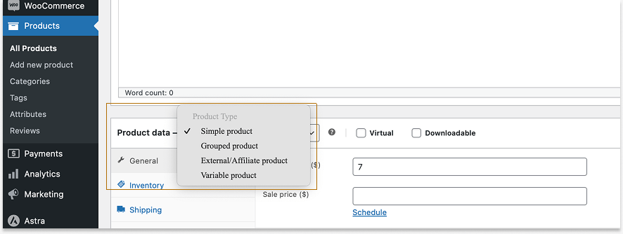 Types of Products in WooCommerce