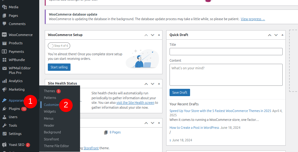 Customize WooCommerce Theme