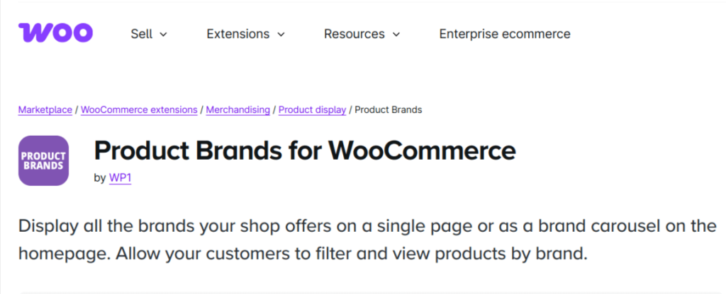 Product Brands for WooCommerce by WP1