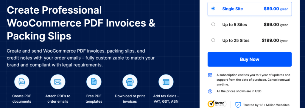 WooCommerce PDF Invoices, Packing Slips, and Credit Notes