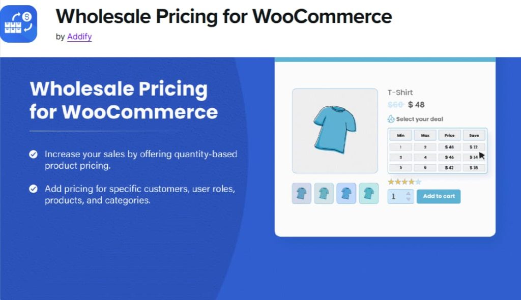 Wholesale Pricing for WooCommerce by Addify