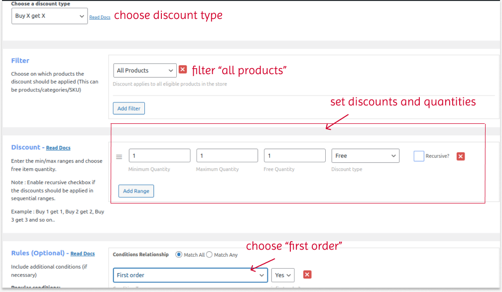 Creating BOGO offers on items