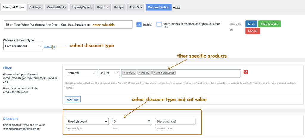 Creating a fixed cart discount in WooCommerce