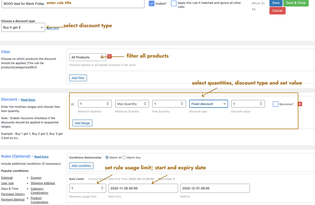 Creating a limited-time bogo deal in WooCommerce