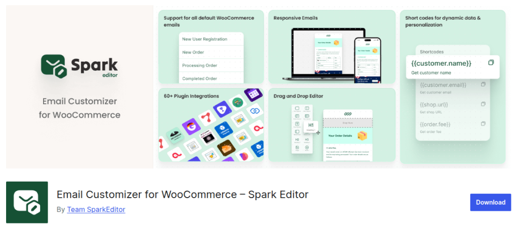 Spark Editor WooCommerce Plugin
