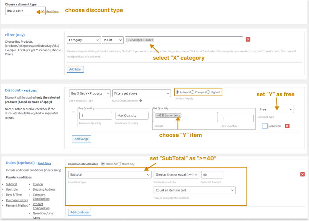 Creating an example Buy Two Get One Free Offer