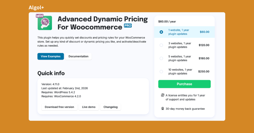 AlgolPlus - Advanced Dynamic Pricing for WooCommerce