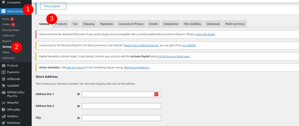 Go to WooCommerce Settings page