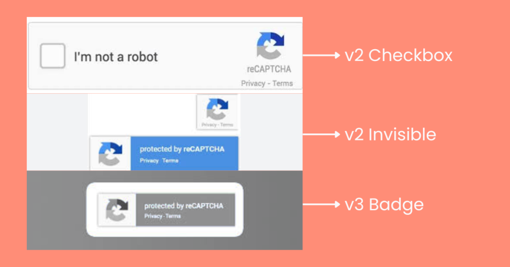 ReCaptcha Versions - v2 and v3