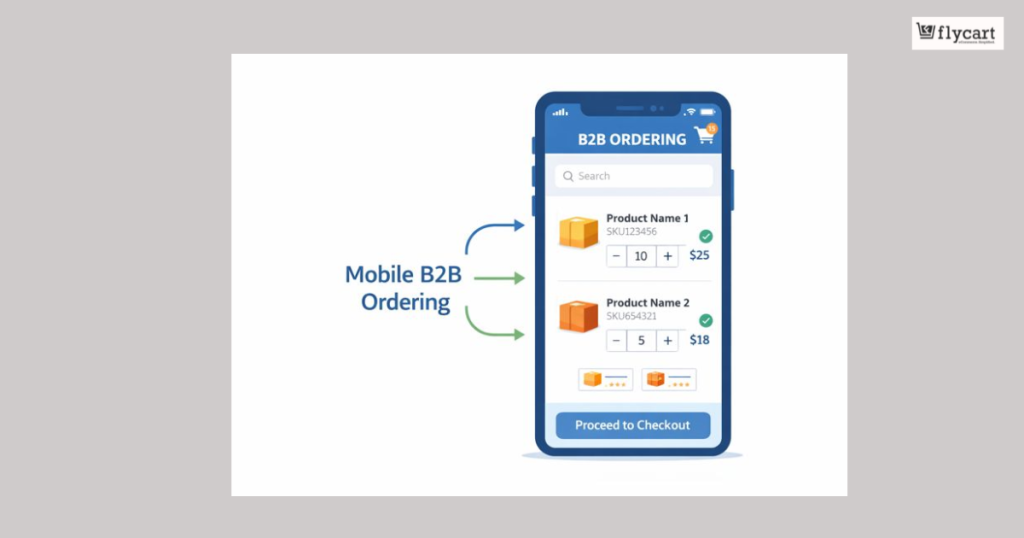 Sample B2B Mobile Ordering Interface