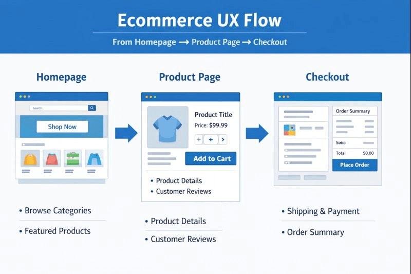 UX Flow of Ecommerce Store