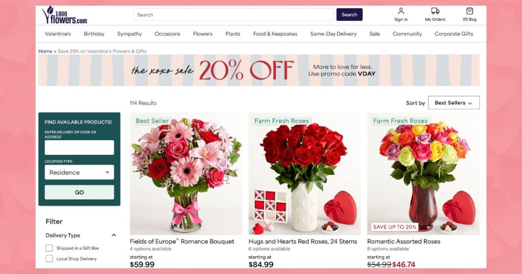 1-800-Flowers - Discount Message
