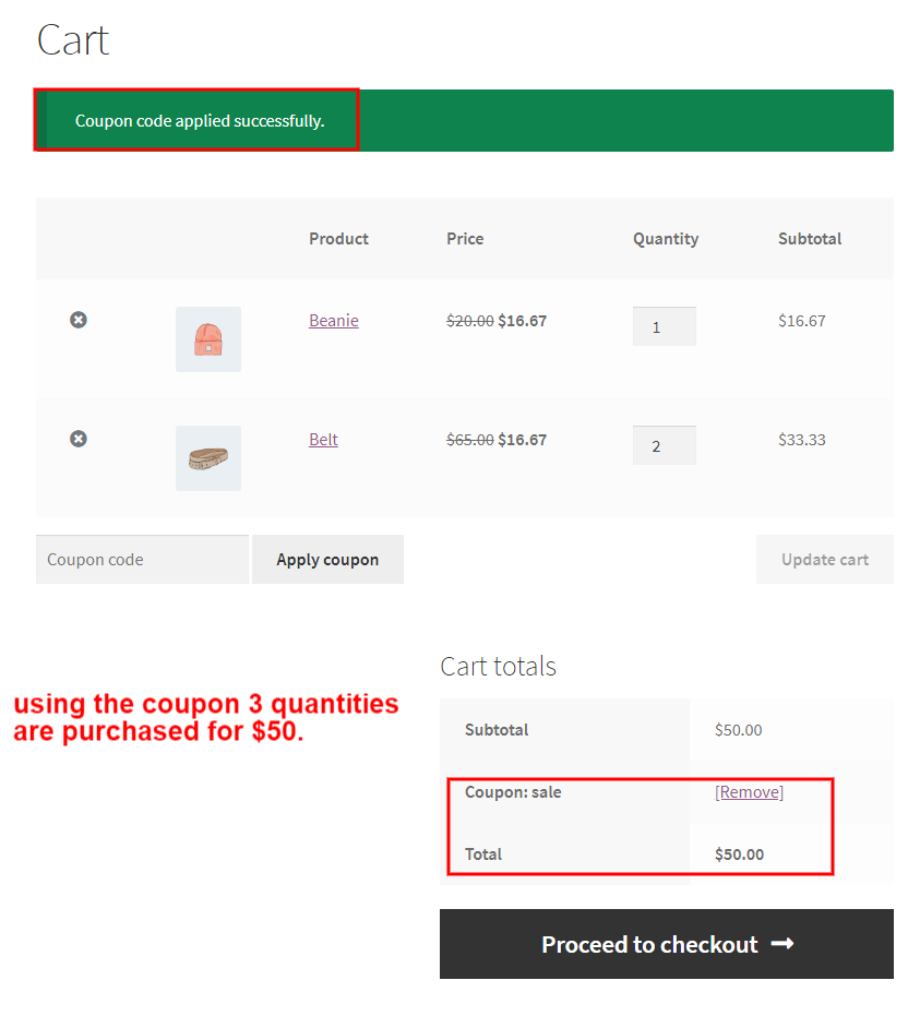 Applying bundle discounts with coupon codes